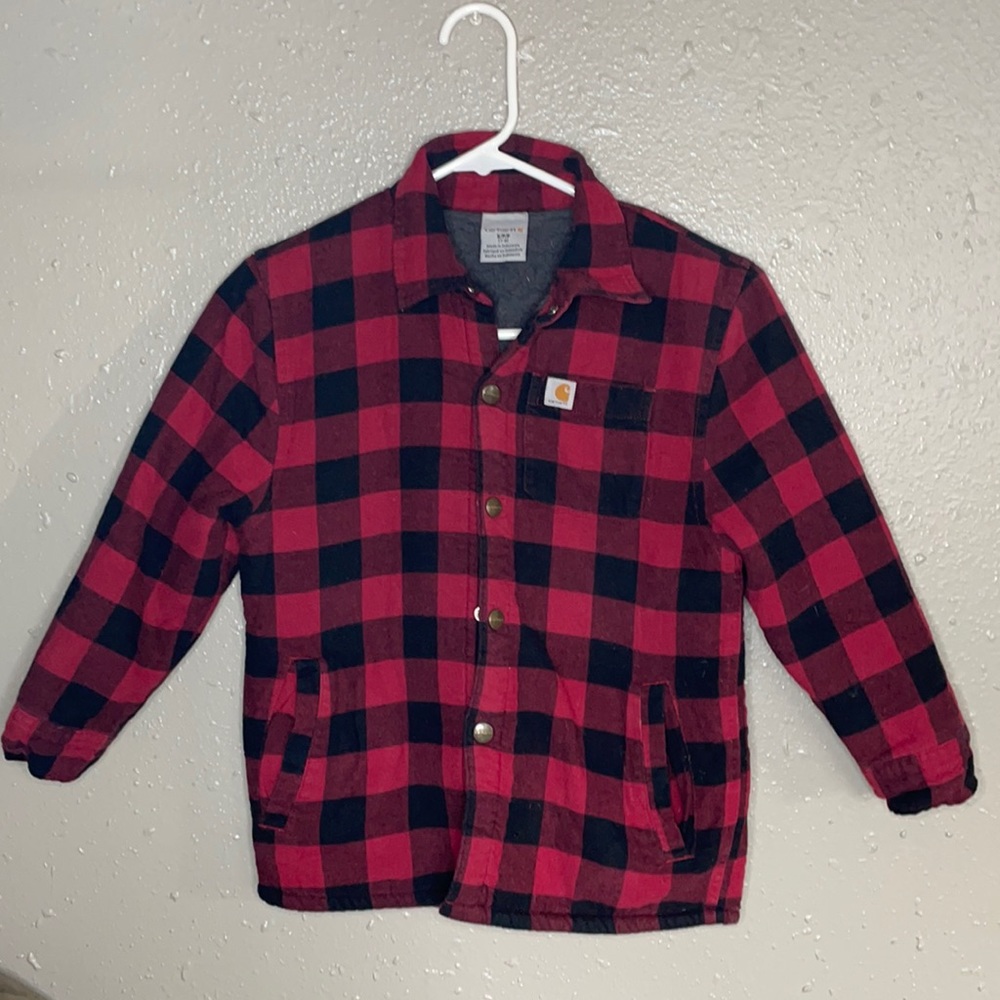 Kids Carhartt flannel jacket just perfect for fall & winter.